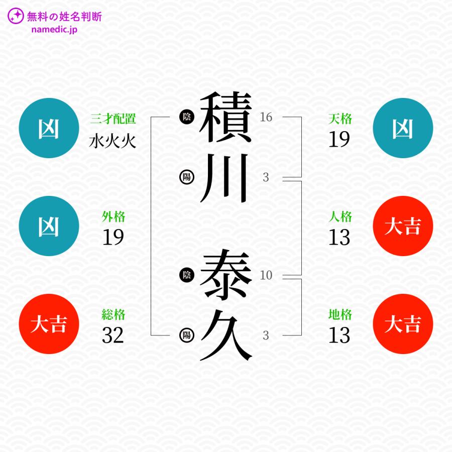 積川泰久さんと同じ画数を持つ人物一覧