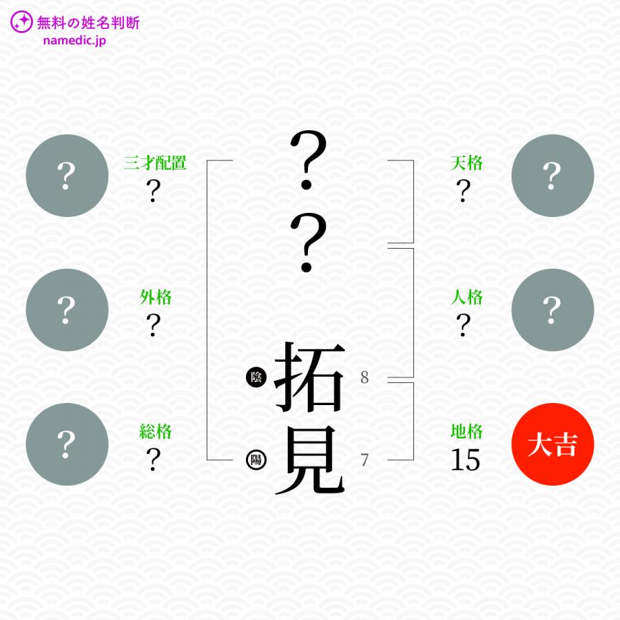 拓見 たくみ という男の子の名前 読み方 子供の名付け支援サービス 赤ちゃん命名 名前辞典