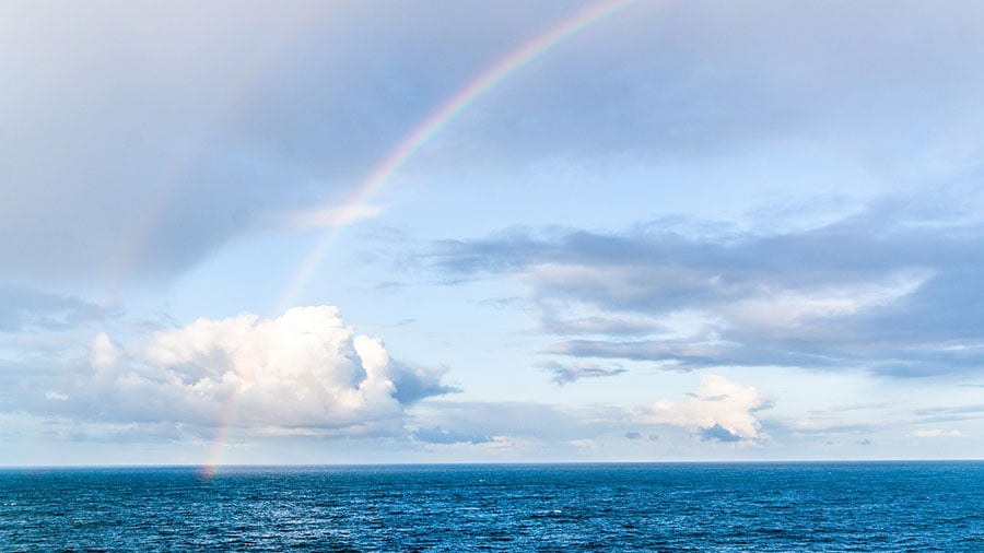 空に架かる「虹」のイメージ
