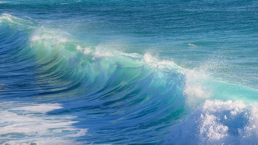名付けで人気の海に関する漢字「波」のイメージ