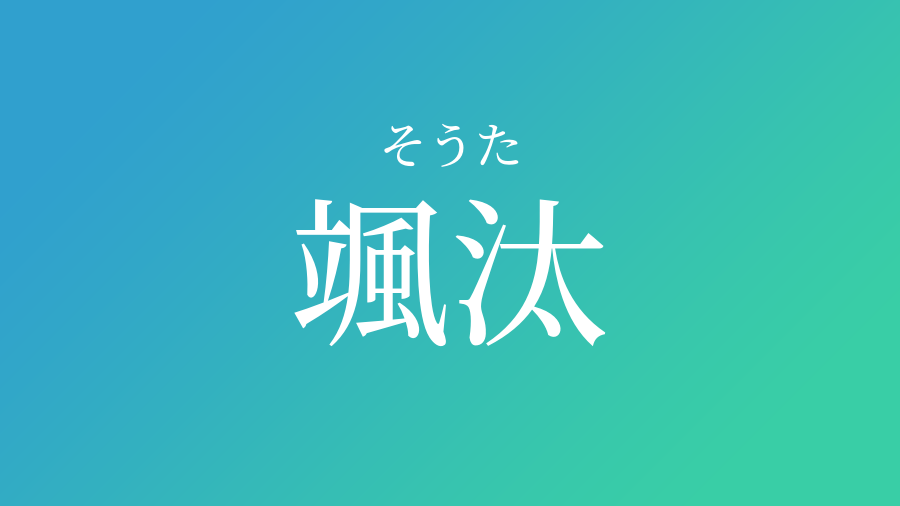 颯汰 そうた という男の子の名前 読み方 赤ちゃん命名 名前辞典 ネムディク