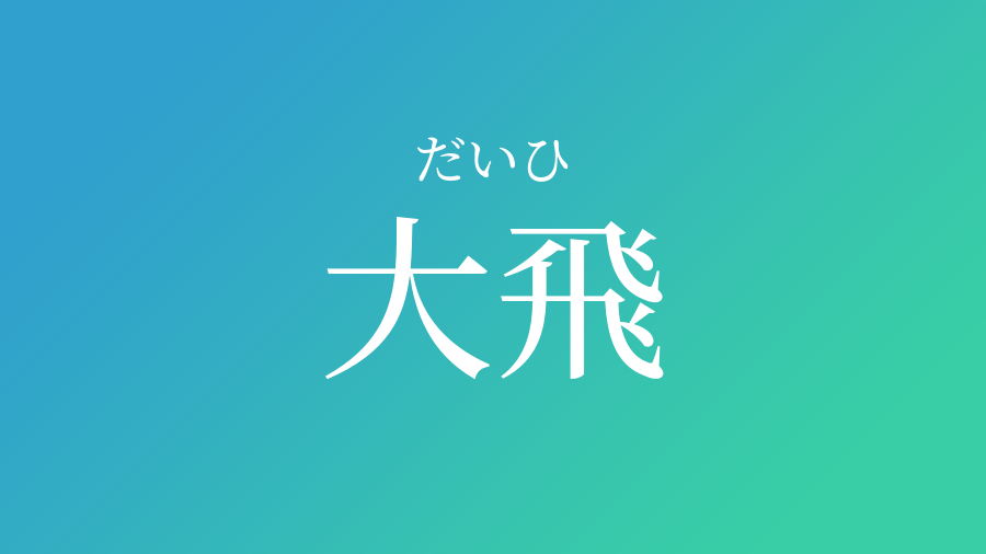 大飛 だいひ という男の子の名前 読み方や意味 赤ちゃん命名 名前辞典 ネムディク